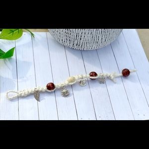 Handmade hemp bracelet with charms